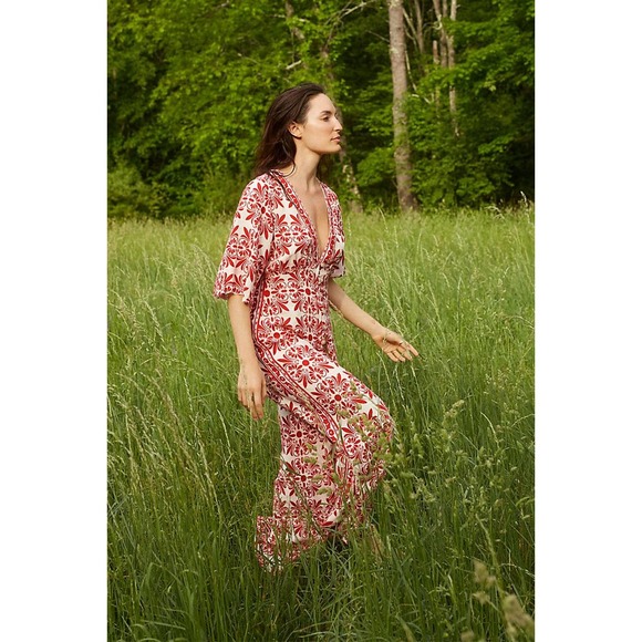 Anthropologie Pants - Anthro Farm Rio Carmina Button-Front Jumpsuit